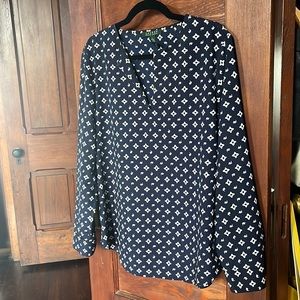 Large, classic Ralph Lauren navy blouse.